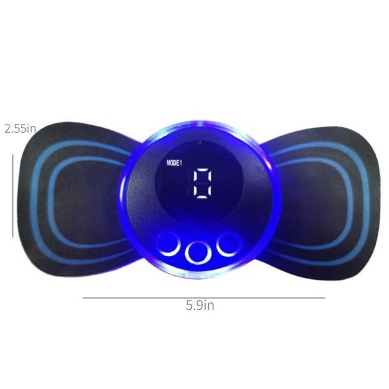 Rechargeable EMS Butterfly Massager | Mini Neck Massager | Electric Body Massager | Portable Foot Massage Mat For Pain Relief
