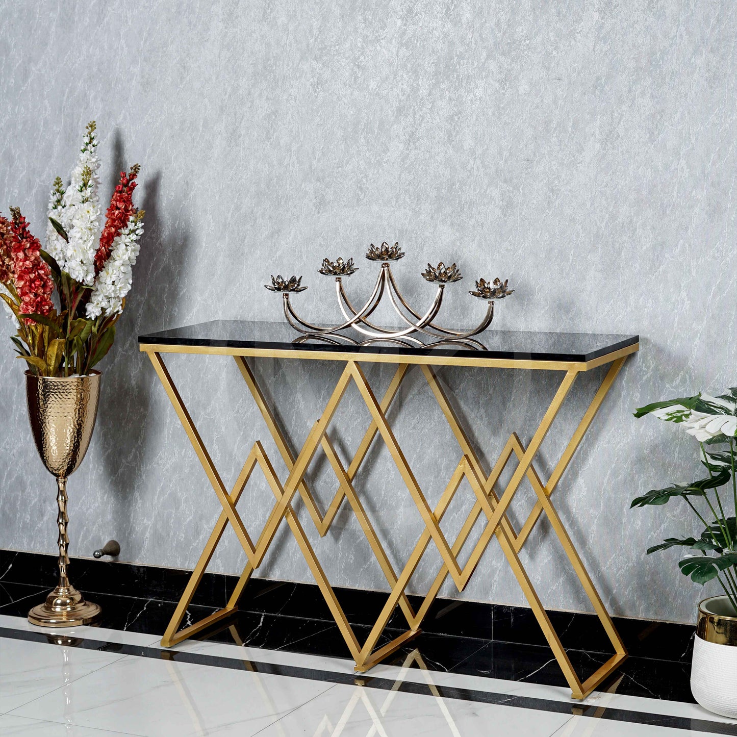 Mountain shaped console table