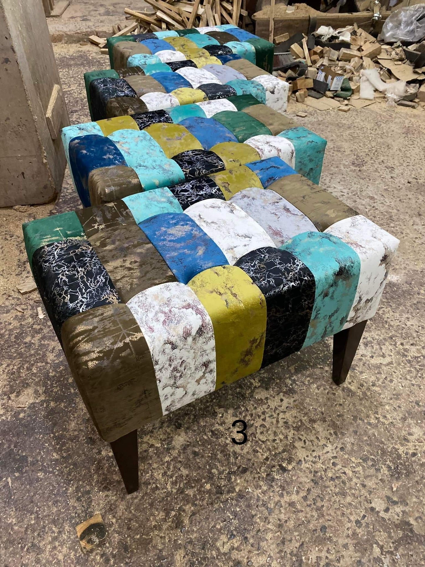 Rectangular patch stools