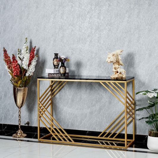 Geometric console table