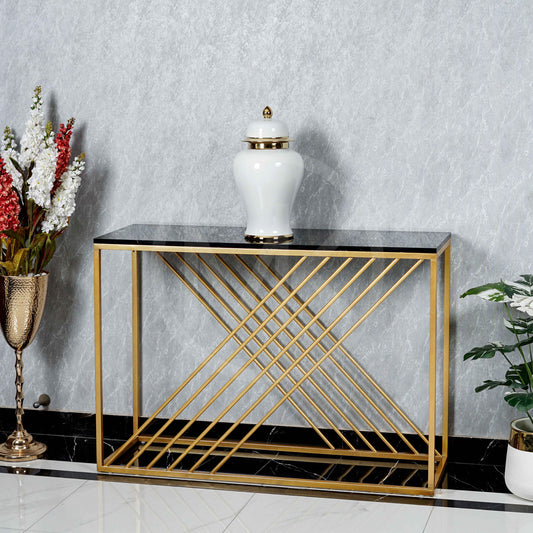X shaped console table