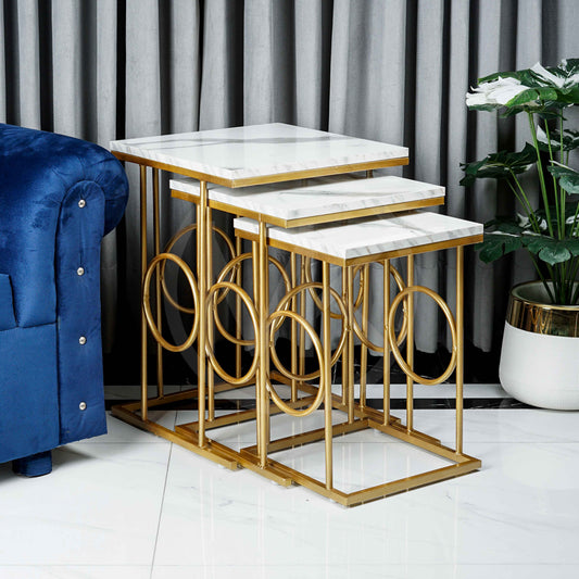 Circular nesting tables 3pcs